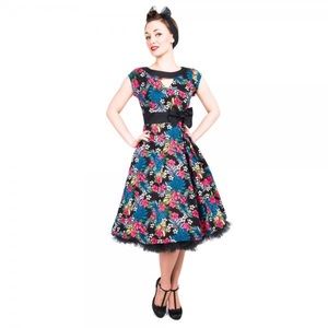 Lindy Bop tropical print Kelly swing dress